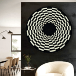 RECTANGULAR CHECKERED WALL ART